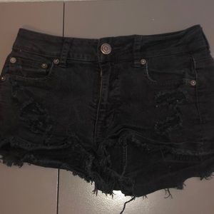 American eagle black shorts